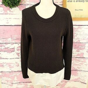 SFERA CASUAL Dark Green Scoop Neck Sweater size Medium